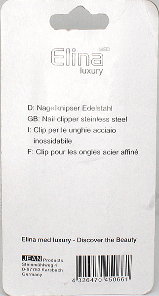 Nail Clipper Stainless Steel 9cm on card