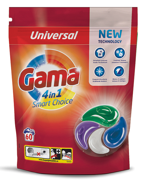 Gama Pods 4in1 60 charges de lavage Universal