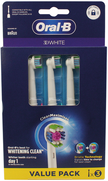 Oral B brush heads 3D White 3's