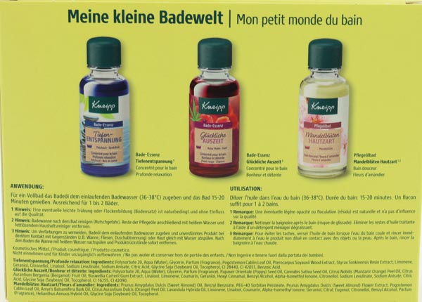 Pack cadeau Kneipp Huile de bain Mon petit monde