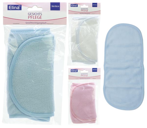 Gesichtsreinigungstuch Elina 38x18cm 3fb. sort