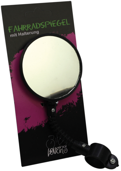 Bike Lovers bicycle mirror with holder, on card