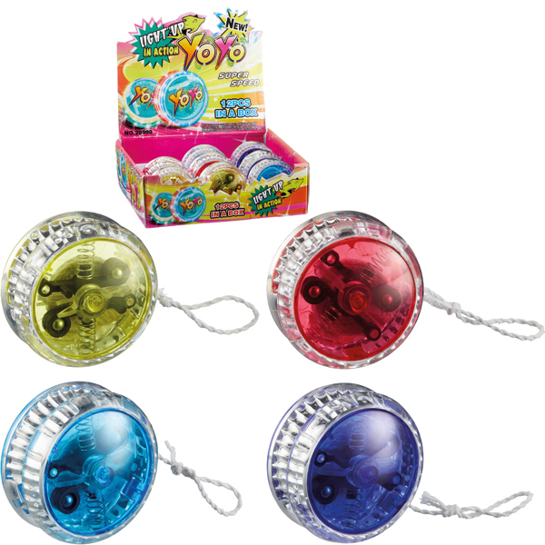 Yoyo lumineux avec LED, 4 couleurs assorties