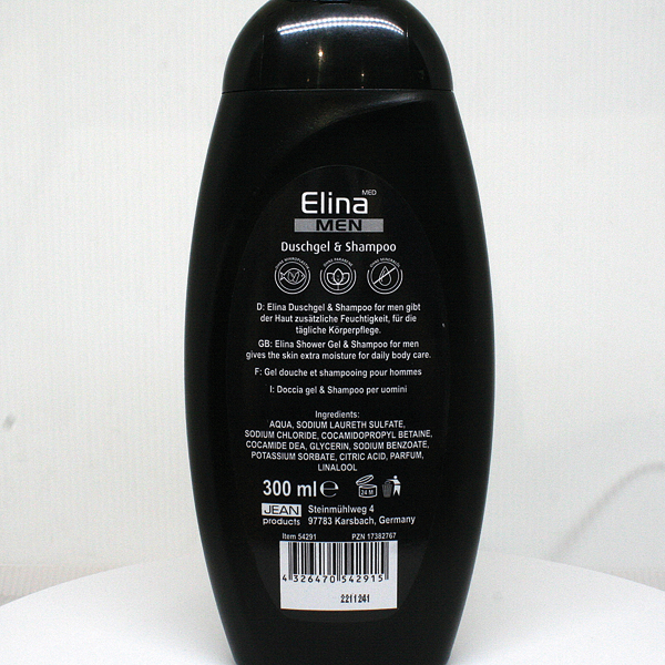 Gel douche Elina 300ml for Men 3in1 Cool Power