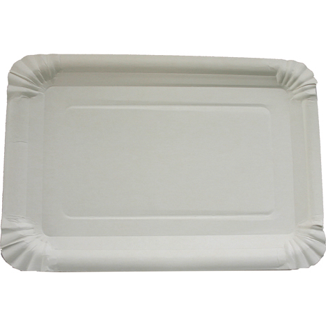 Party Plates 10pcs 16x23cm White Shrink-Wrapped