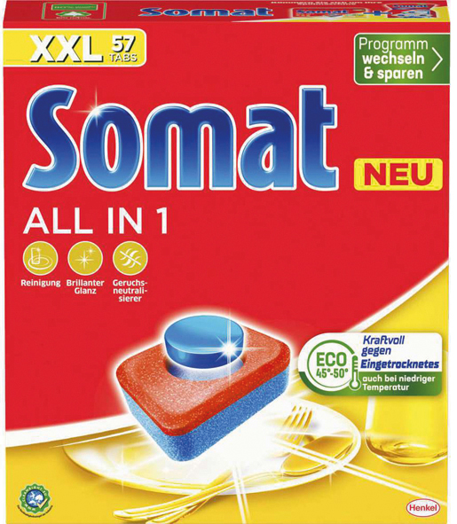 Somat Tablettes lave-vaisselle tout en 1 XXL 63's