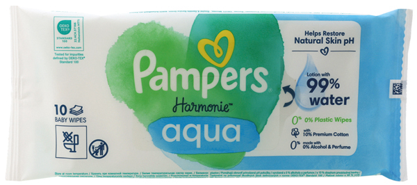 Pampers wet wipes aqua 10er