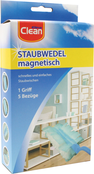 Staubwedel CLEAN magnetisch 6tlg 1Halter+5Tücher