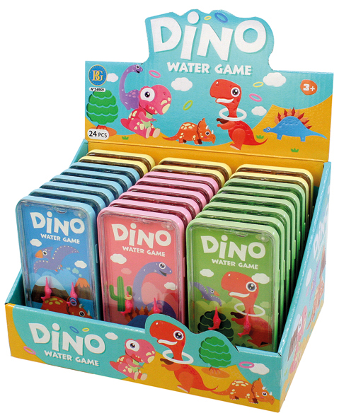 Dino patience game 14x7cm water game 24 display