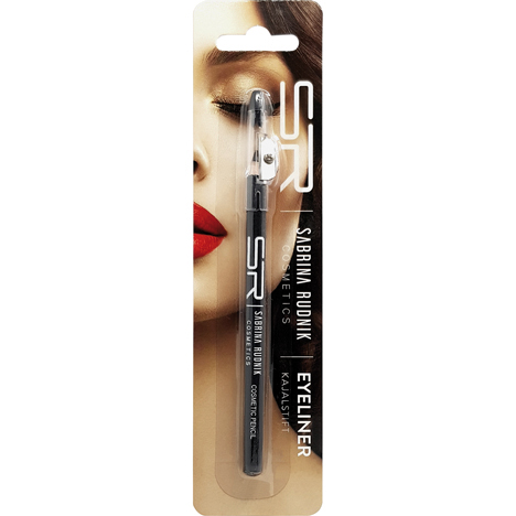 Cosm. Eyeliner black on card 14cm with sharpener