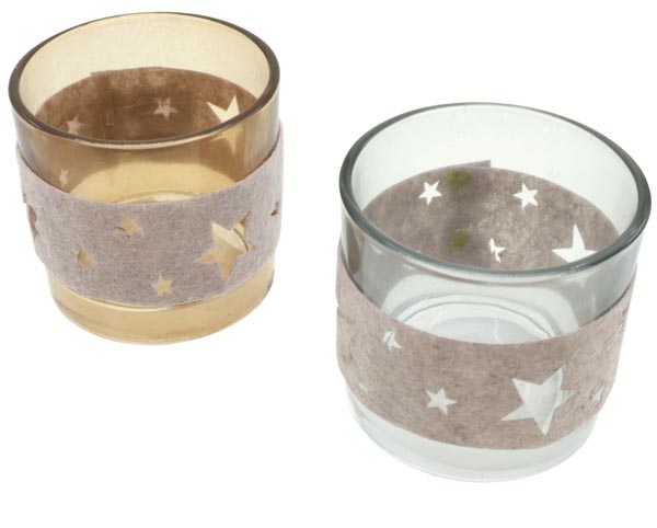 Kerzenlicht aus Glas 5,4x5,1cm