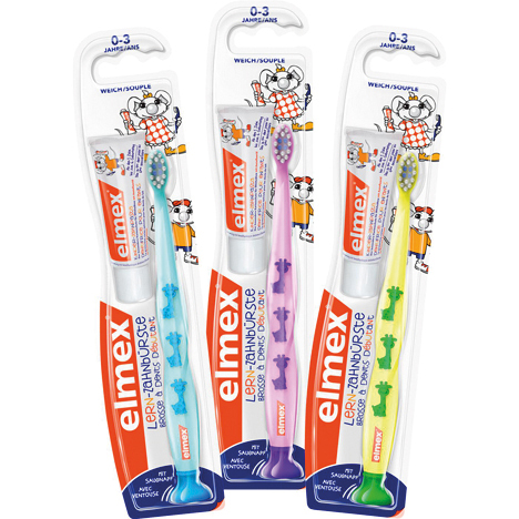 Elmex learning toothbrush + toothpaste