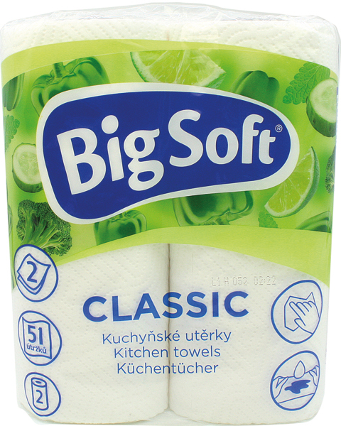 Küchenrolle 2-lagig Big Soft Classic 2x50 Blatt