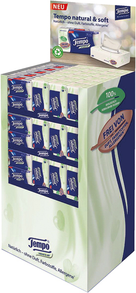 Tempo Tissues natural&soft 84's mixed Display