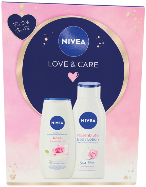 Nivea GP 'Love & Care' douche 250ml + Lotion