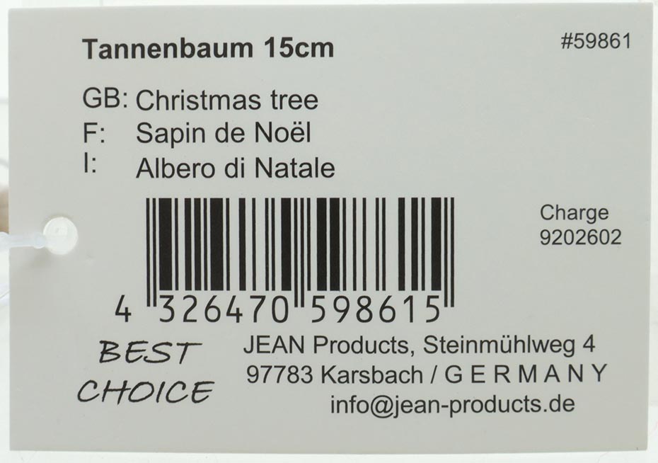 Trendiger Tannebaum mit großen Kugeln XL