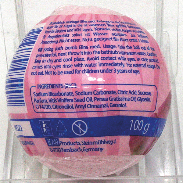 Boule de bain Elina Wellness 100g 4 assortis.