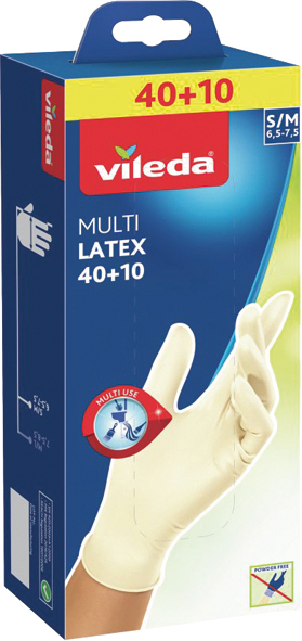 Disposable Gloves Multi Latex 40+10 S/M