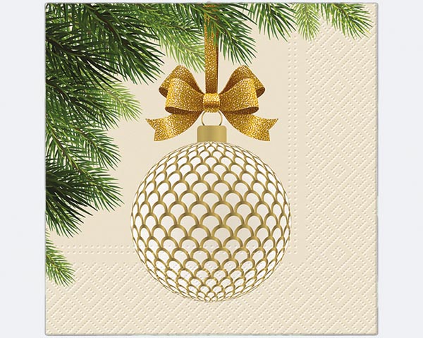 Napkins, 20-pack, 3-ply, 33x33cm, ball design, specialist re