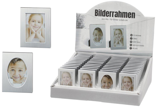 Cadre photo, 2f/s, pour photos 3,5x5 cm Cadre : 5x6,5x1 cm,