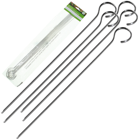 Brochettes de viande en acier inoxydable 30cm, 10