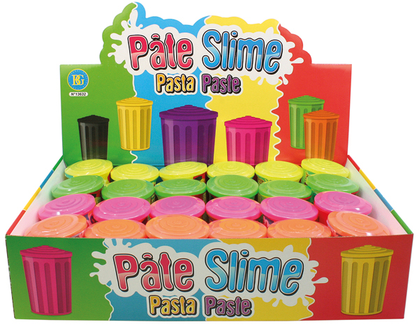 Slime 80g in barrel can colors ass. in display