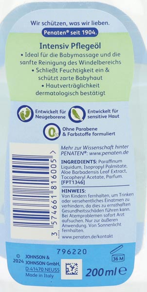 Penaten Baby Oil 200ml