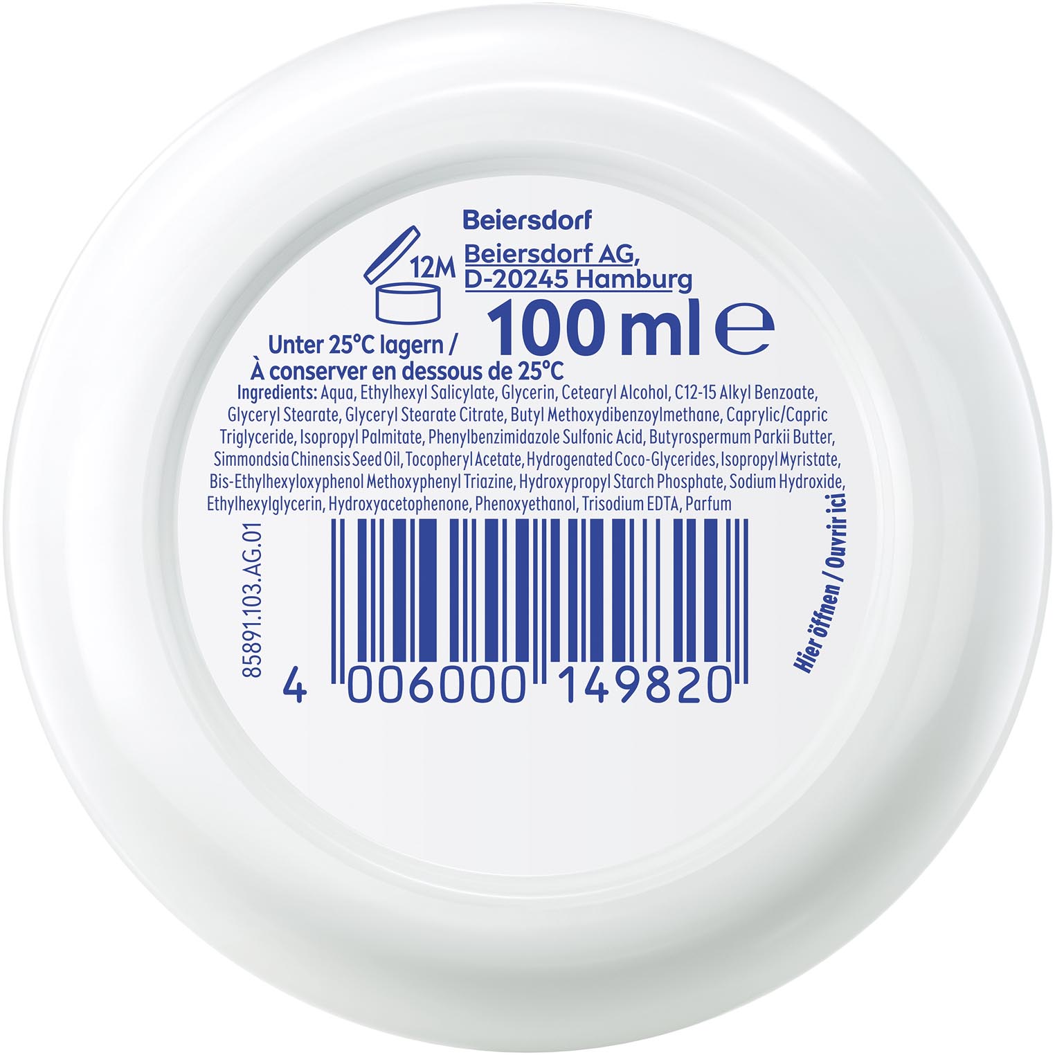 Nivea Cream Soft 100ml jar