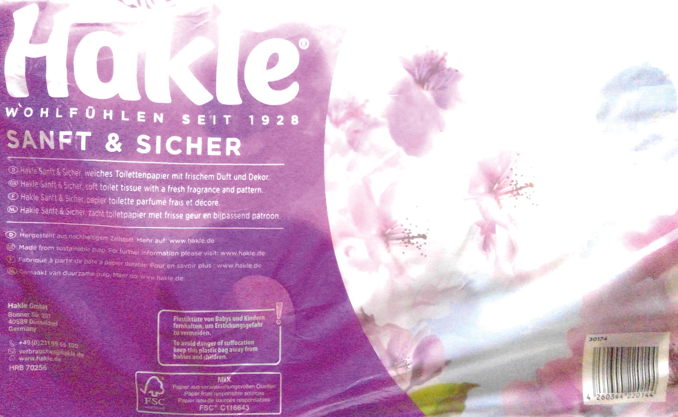 Hakle Toilettenpapier 8x130 Blatt Sanft&Sicher