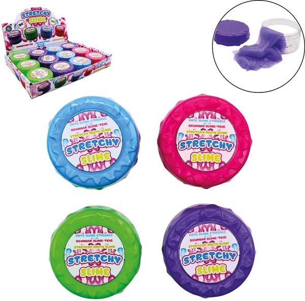 Stretch Slime 85g 7cm, 4 assorted colors