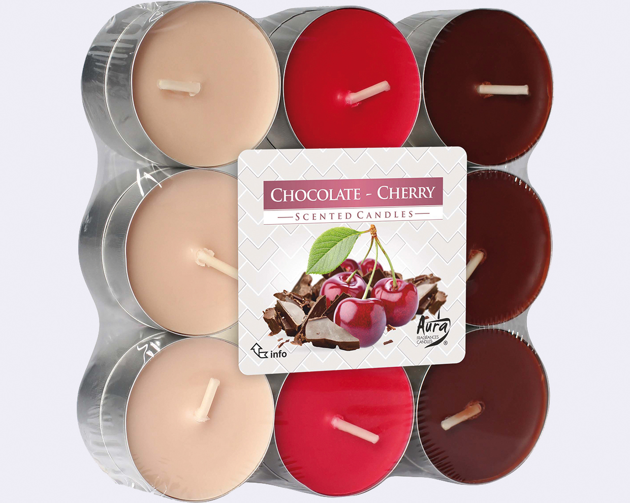 Tealights Chocolate - Cherry 18-pack