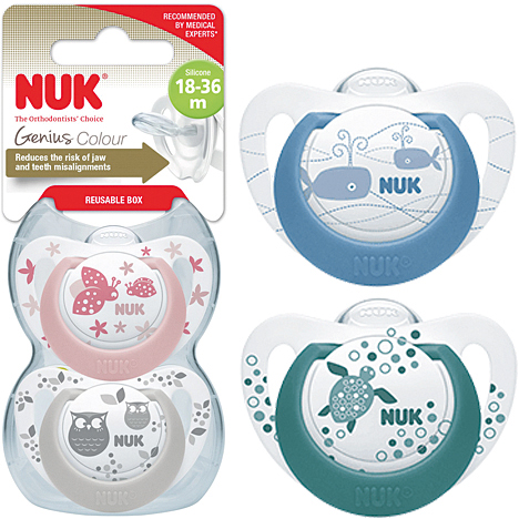 NUK Genius Color Silicon 2 Big Pacifier (18-36