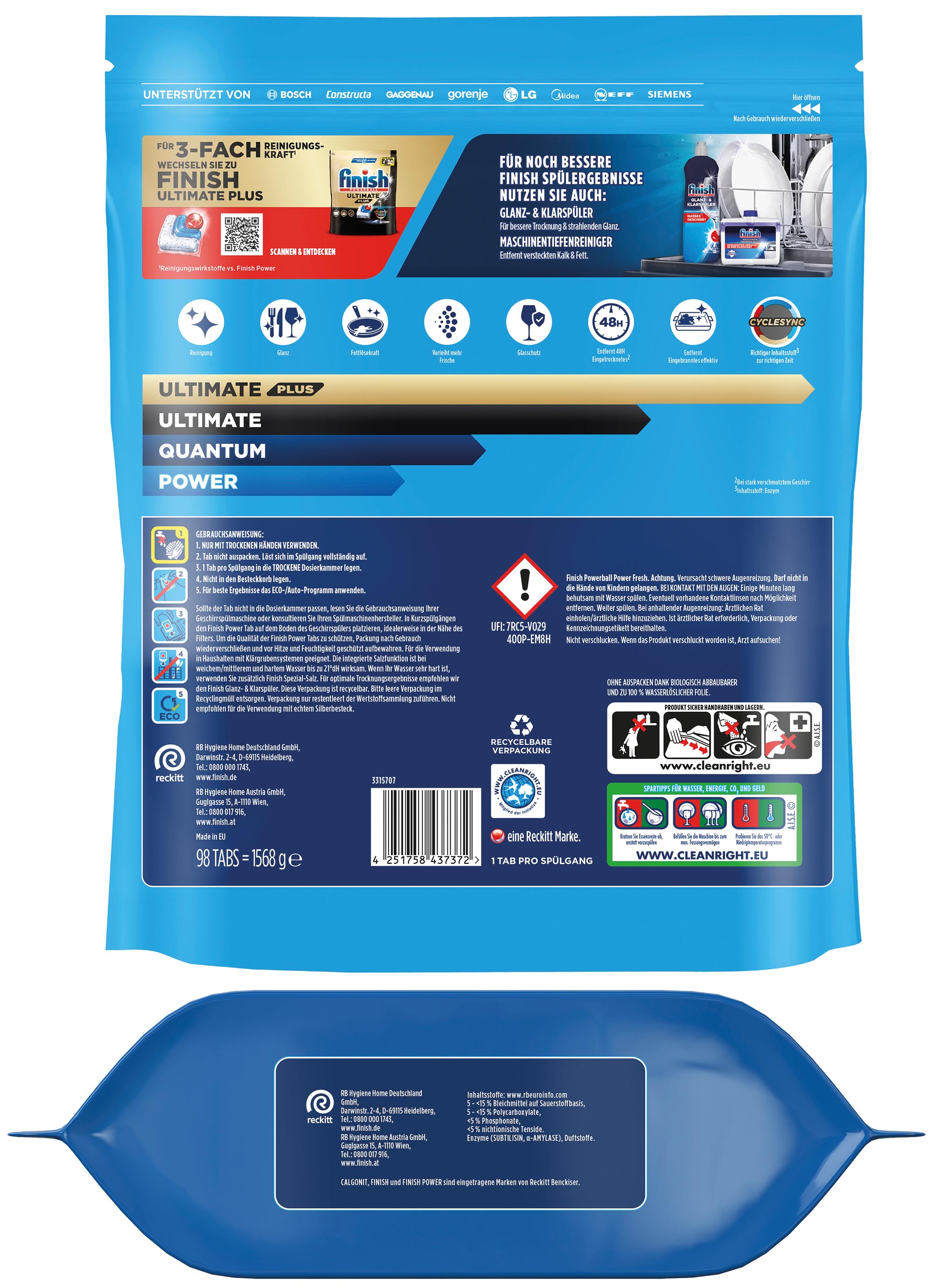 Finish Powerball All-in-1 98-pcs