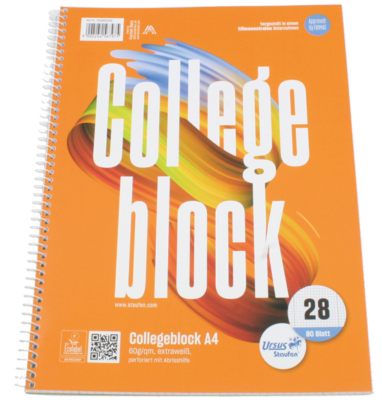 Bloc bloc collège Lin.28 A4 80 feuilles