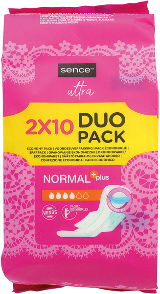 Sani-Napkin Sence 2x10pcs normal plus with wings