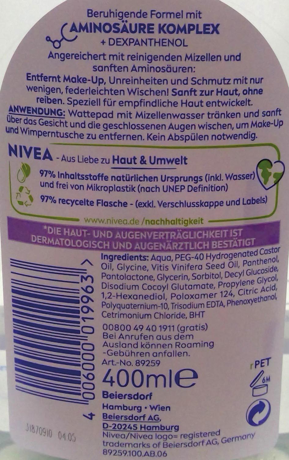 Nivea MicellAIR SKIN BREATH micellar water