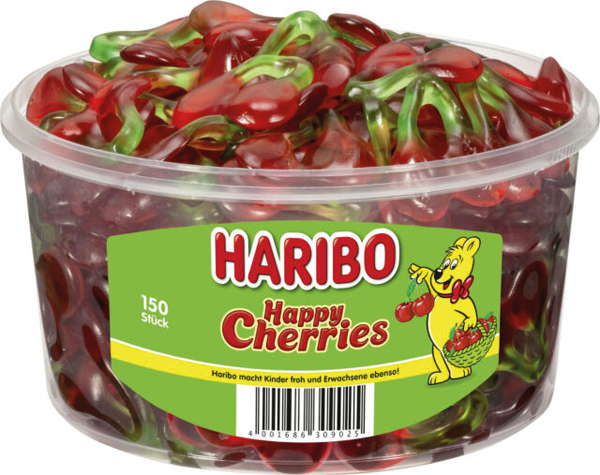 Bonbon Haribo en boite Happy Cherries 150 pcs