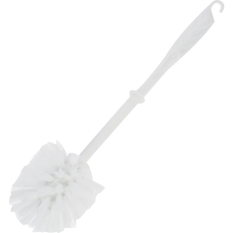 Toilet Brush 33.5cm White Plastic, Standard Size