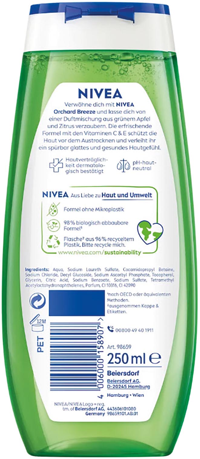 Gel douche Nivea 250 ml Orchard Breeze Pomme