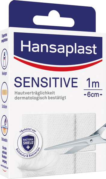 Hansaplast Sensitive 1m x 6cm zum Zuschneiden