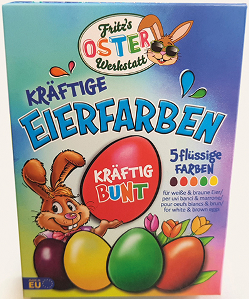 Ostereifarbe flüssig 5 Fb sort. kräftige Fb.