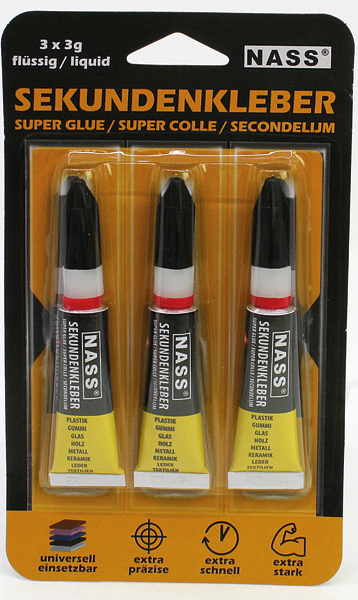 Superglue 3x3g on card 12 pcs in Display