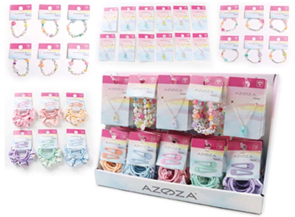 Hair jewelry Kids 72er Display 4 assorted