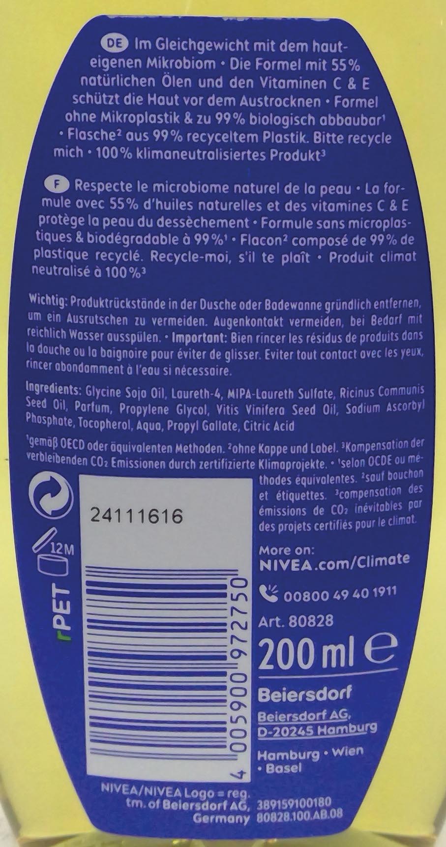 Nivea Shower Oil 200ml