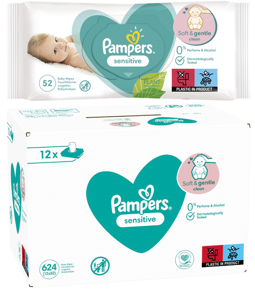 Pampers wet wipes Sensitive 12x52 Giga Pack