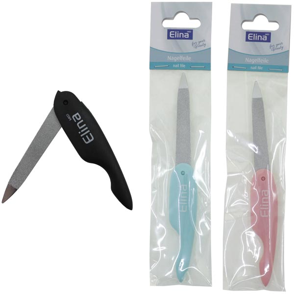 Nagelfeile Elina klappbar 13,5cm in Cellobeutel