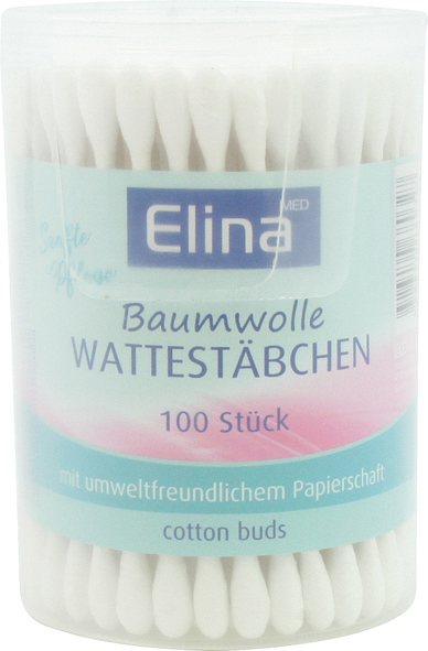 Cotton Swabs 100pcs Paper Elina in twist cont.