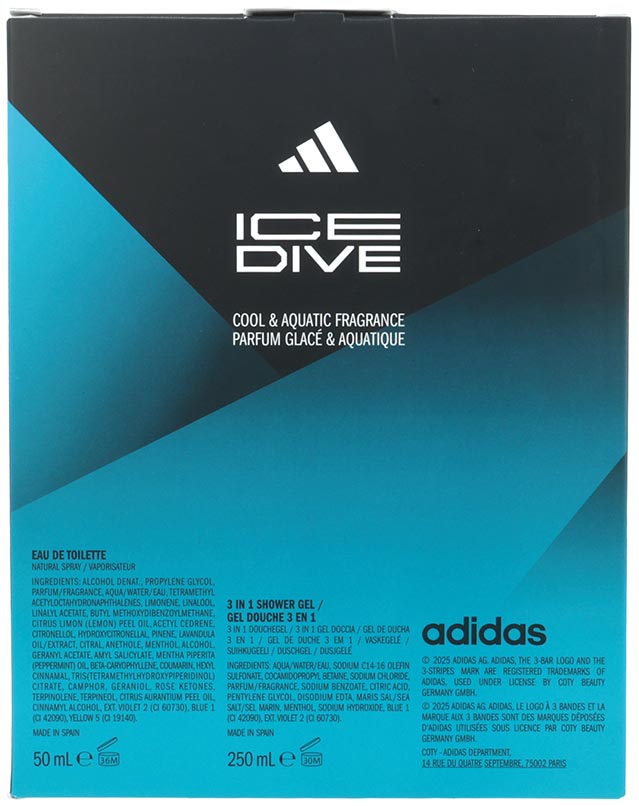 Adidas GP EdT 50ml + Dusch 250ml Ice Dive