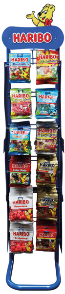 Haribo 100/85g Mix 10fach sort.+gratis Aufsteller