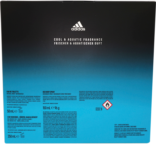 Adidas GP EdT 50ml + Deo 150ml + Dusch 250ml Ice